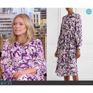 Runway MARC JACOBS Floral Crushed-velvet Midi Dress Size 2 $1800 #2B457